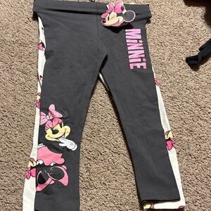 Disney Minnie Mouse Kids Leggings - Black and Pink